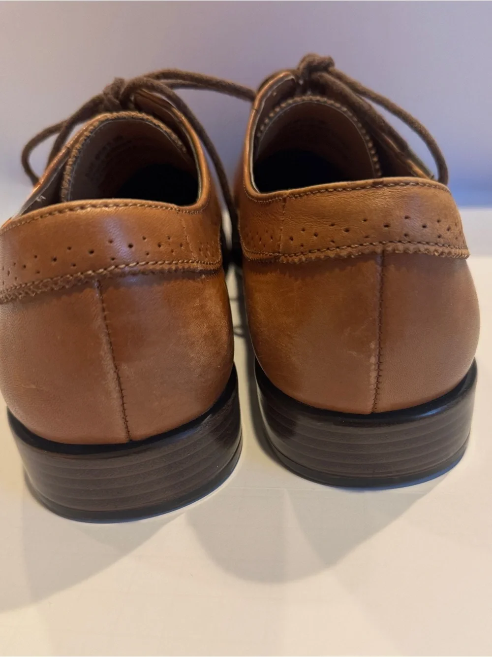 Giorgio Brutini Men’s Brown Leather Cap Toe Oxford Dress Shoes Size 8